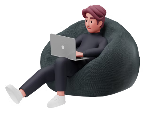 Person sitting with laptop